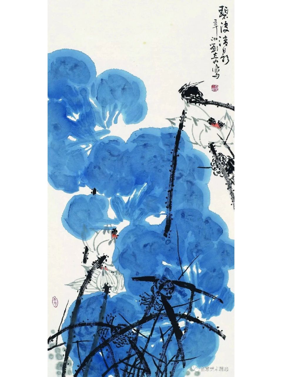 一组好看的写意国画荷花图片 一组好看的写意国画荷花图片