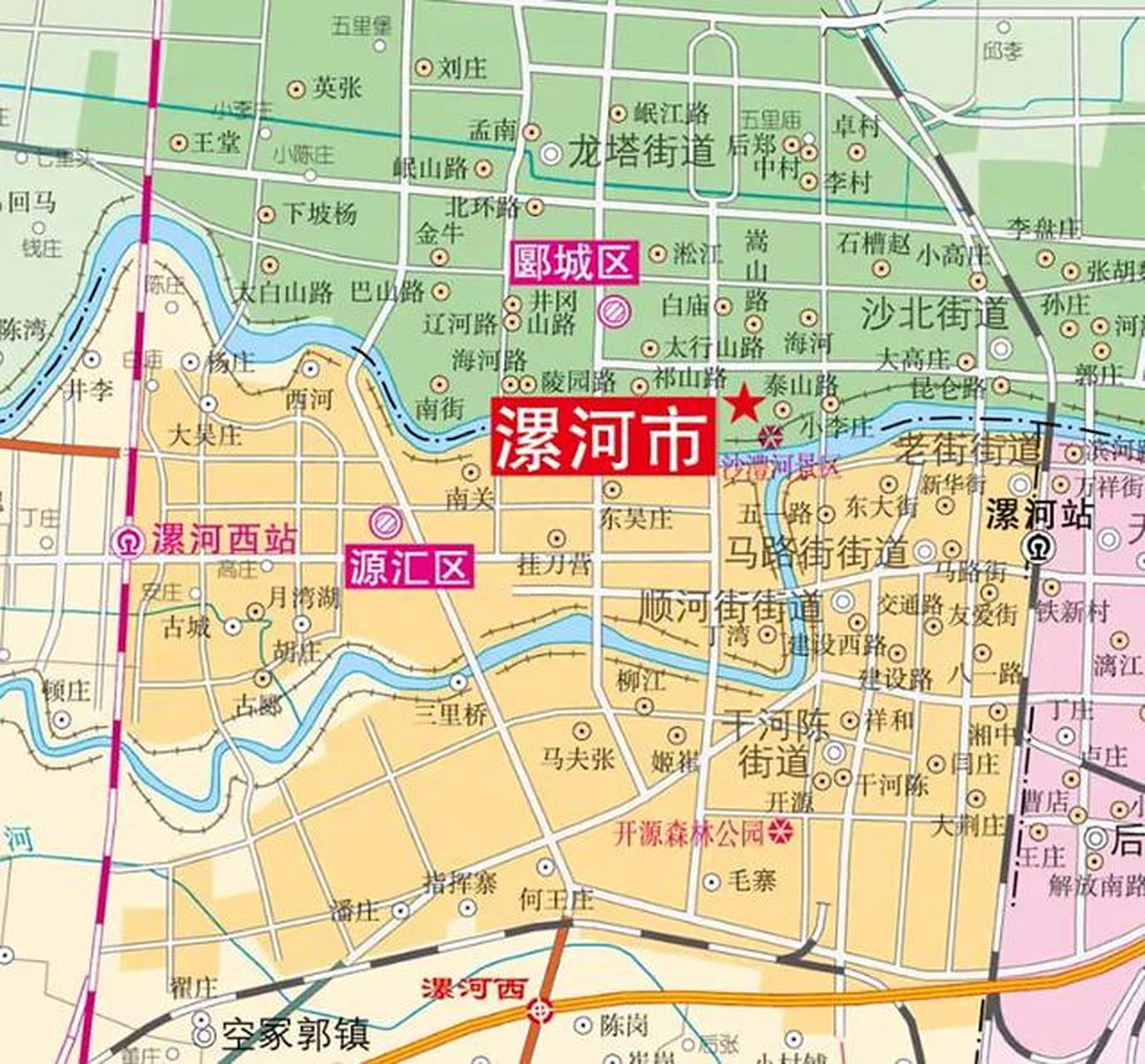 漯河西站是京广高铁上的高铁站,在城西边上.