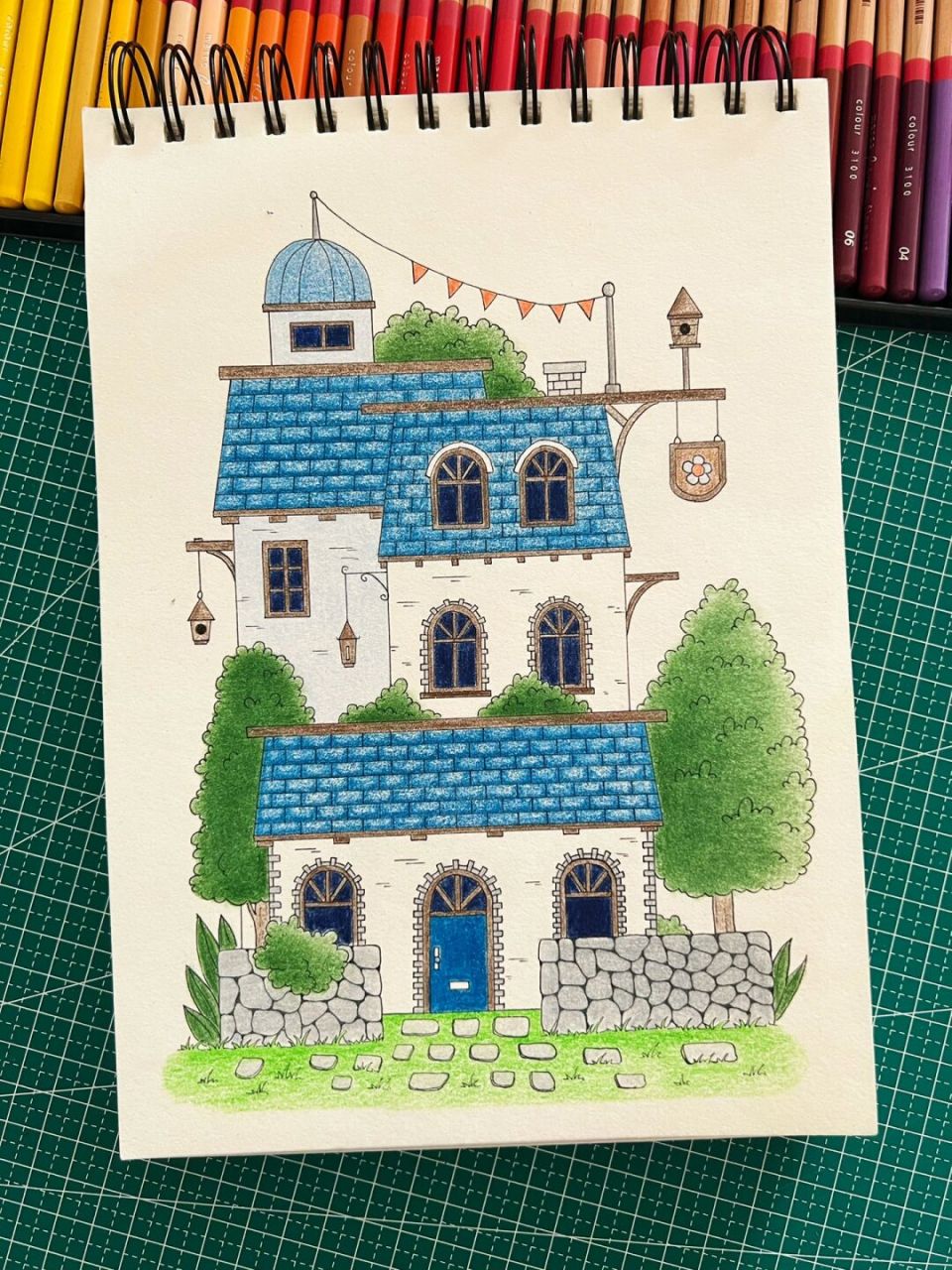小房子系列(彩铅画