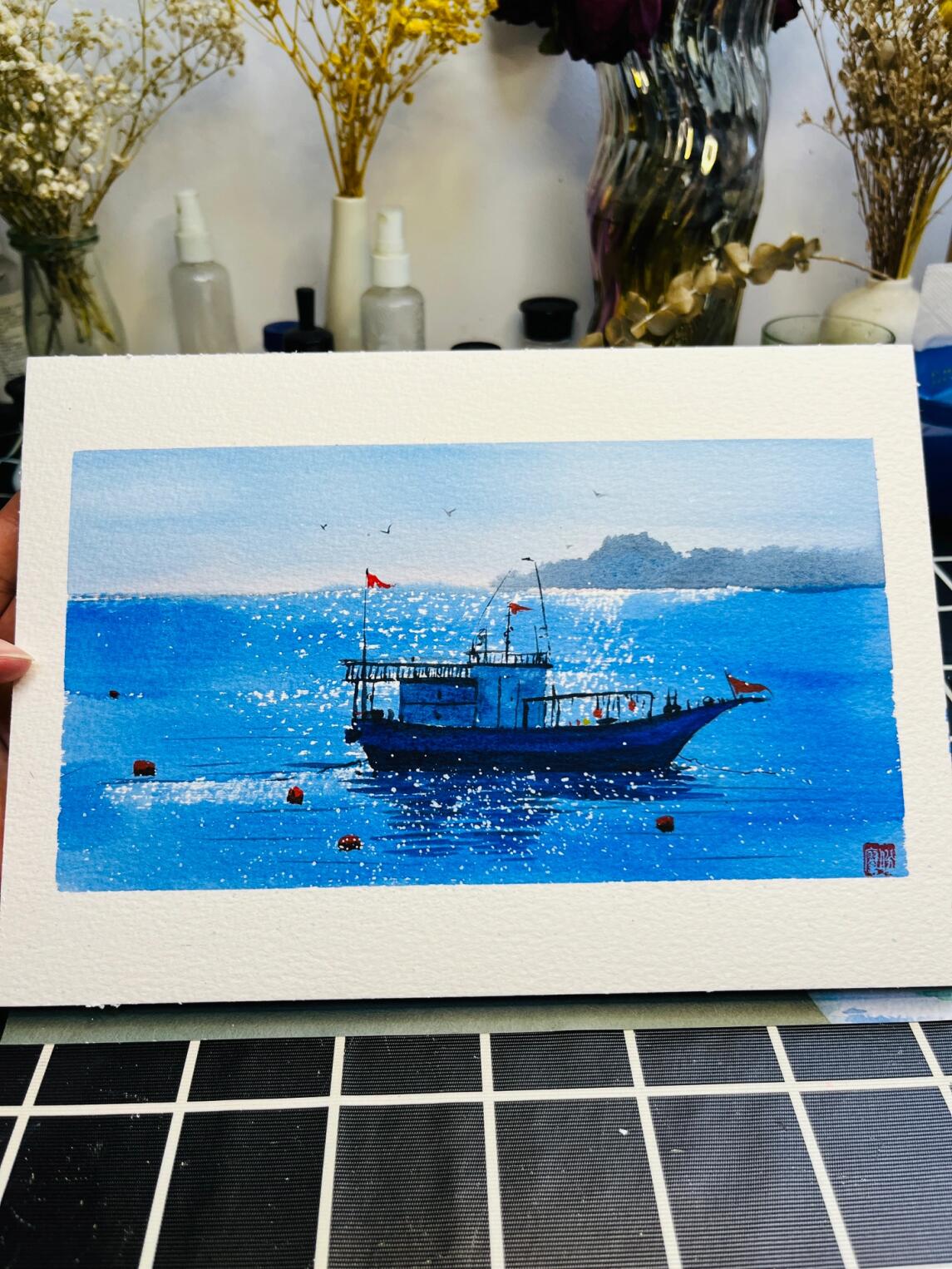 尺寸:16k 纸张:遵爵中粗 颜料:歌文 #水彩风景# #零基础水彩# #水彩画