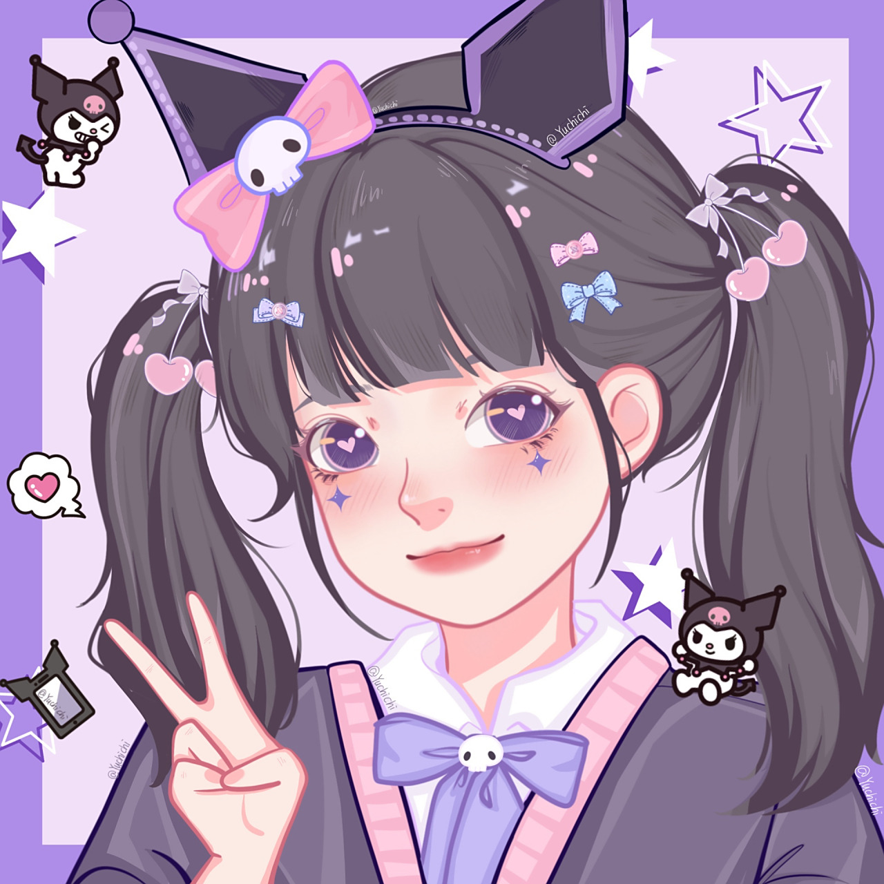 闺蜜头像→库洛米美乐蒂 库洛米和美乐蒂闺蜜头像来啦 做了相同的排版