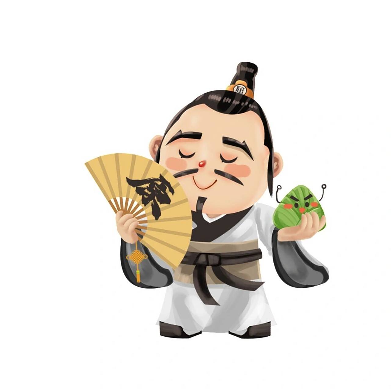 94端午节纪念屈原|卡通人物免抠素材21566 "乘骐骥以驰骋兮,来