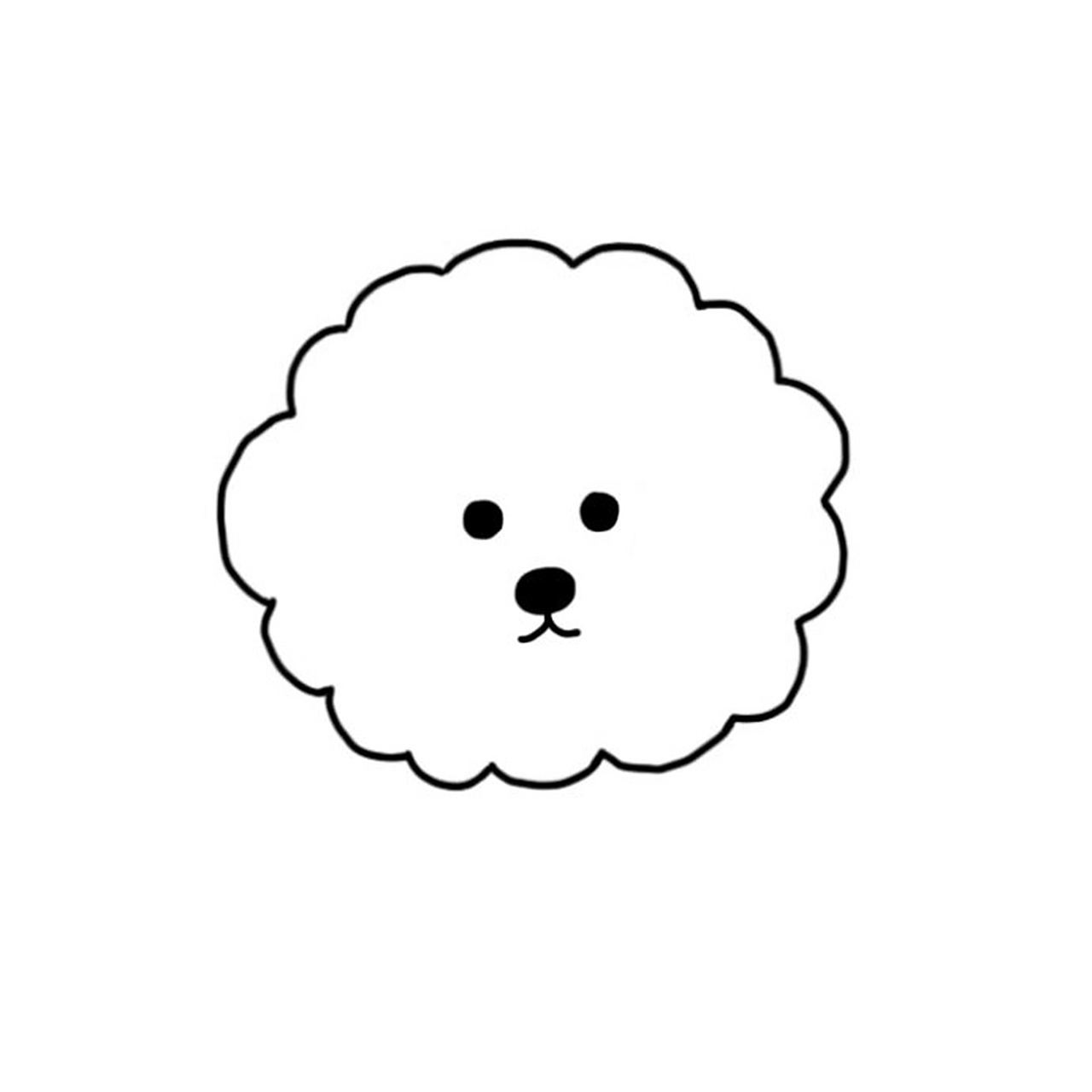 画了两个版本 比熊版本和钢丝球版本