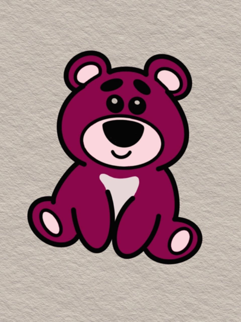 简笔画～草莓熊91 草莓熊