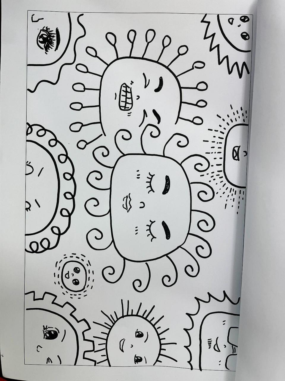 太阳简笔画 各种太阳简笔画 太阳创想画