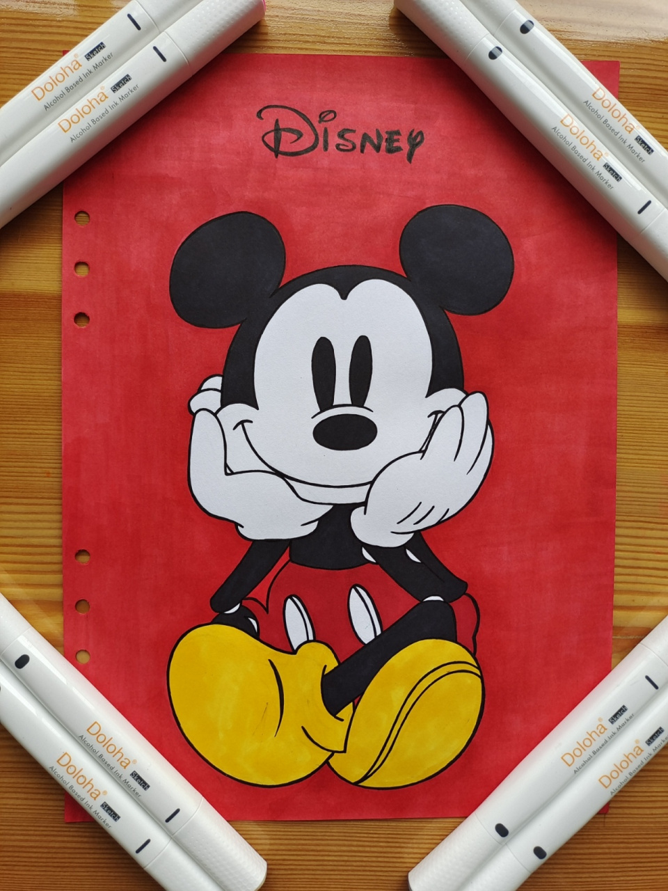 米老鼠手绘(附原图) 米老鼠手绘,最后一张原图,色号已标记,仅供参考.