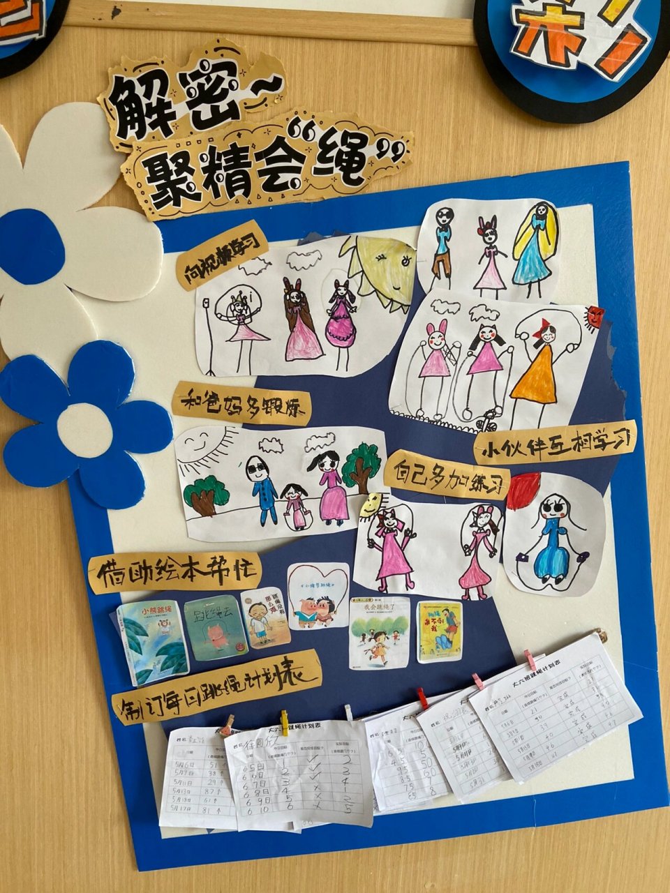 「大班环创」主题墙 绳彩飞扬～ 跳绳主题墙 新学期要开始了,上学期