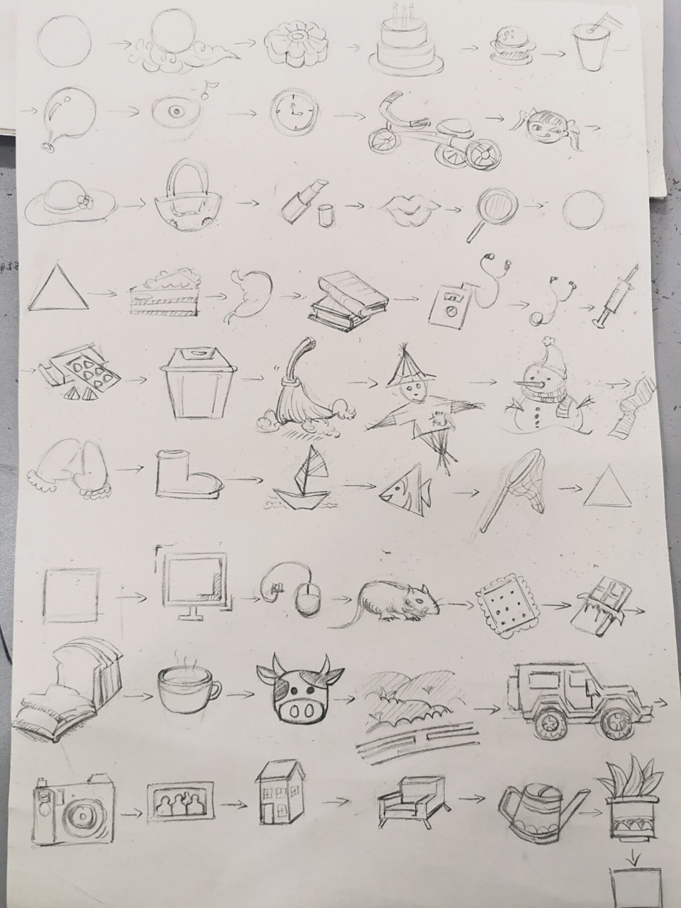 图形创意联想: 圆,三角形,正方形