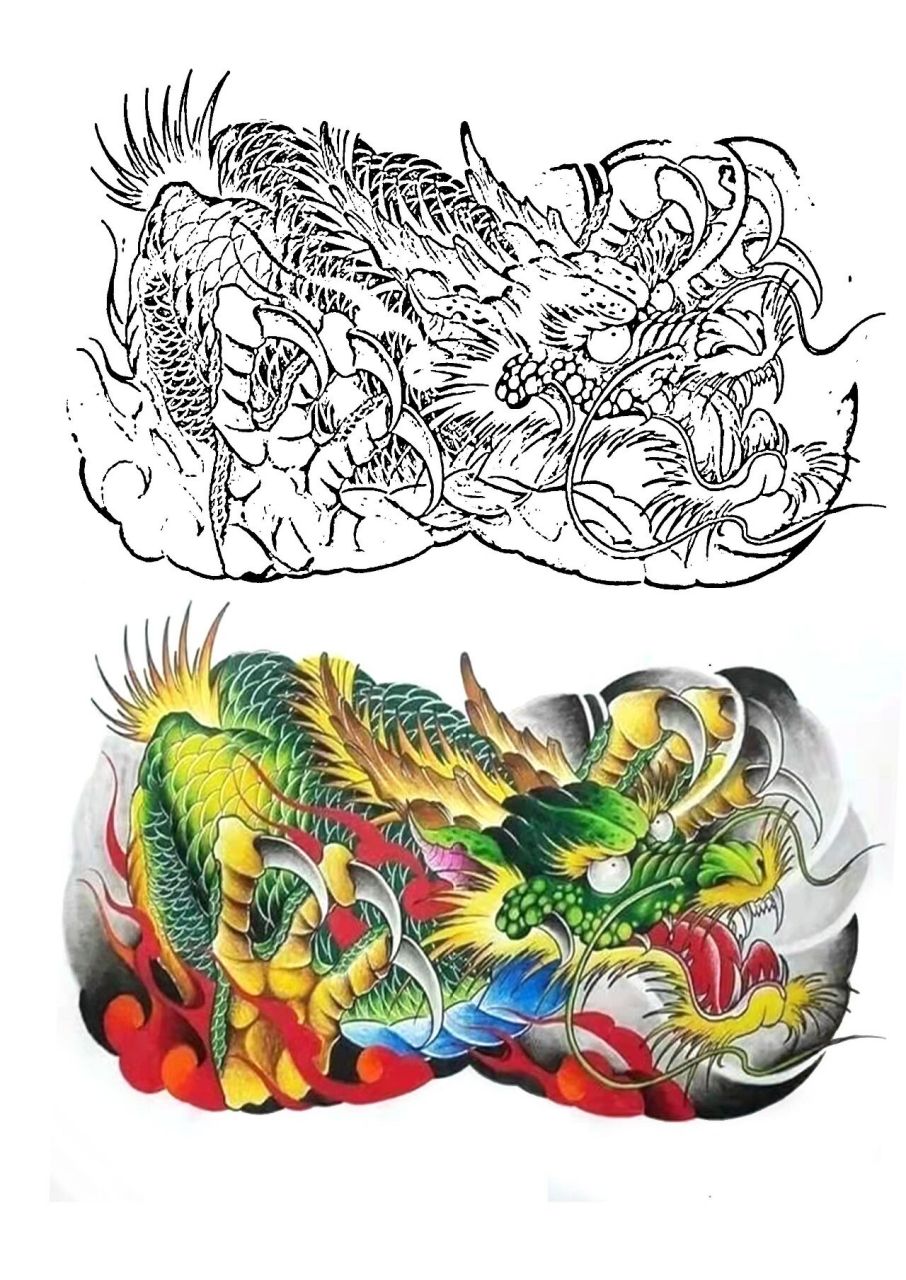 花胸纹身传统手稿图案收藏2 花胸纹身图案手稿收藏