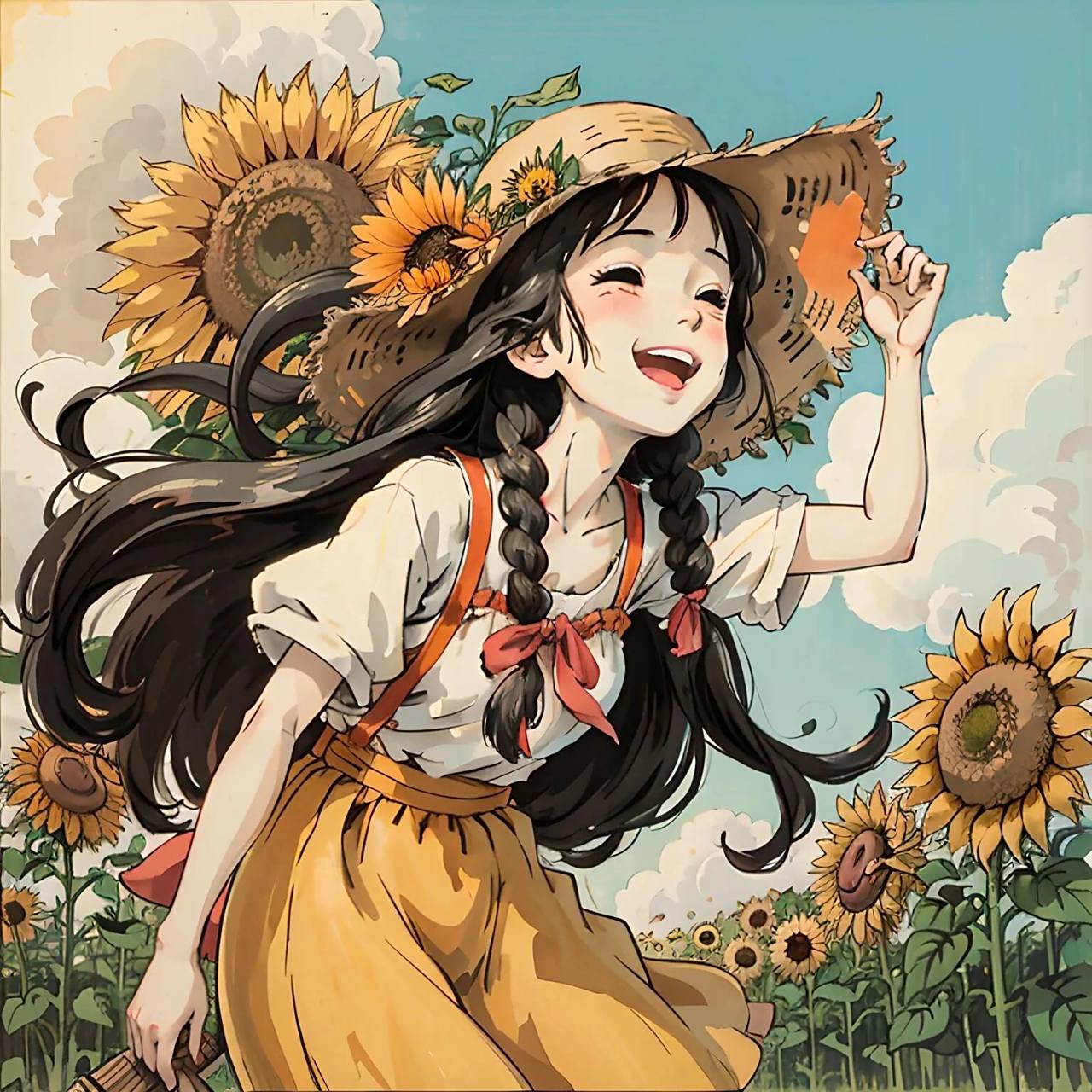 向日葵女孩头像     不定时更新,记得关注哦