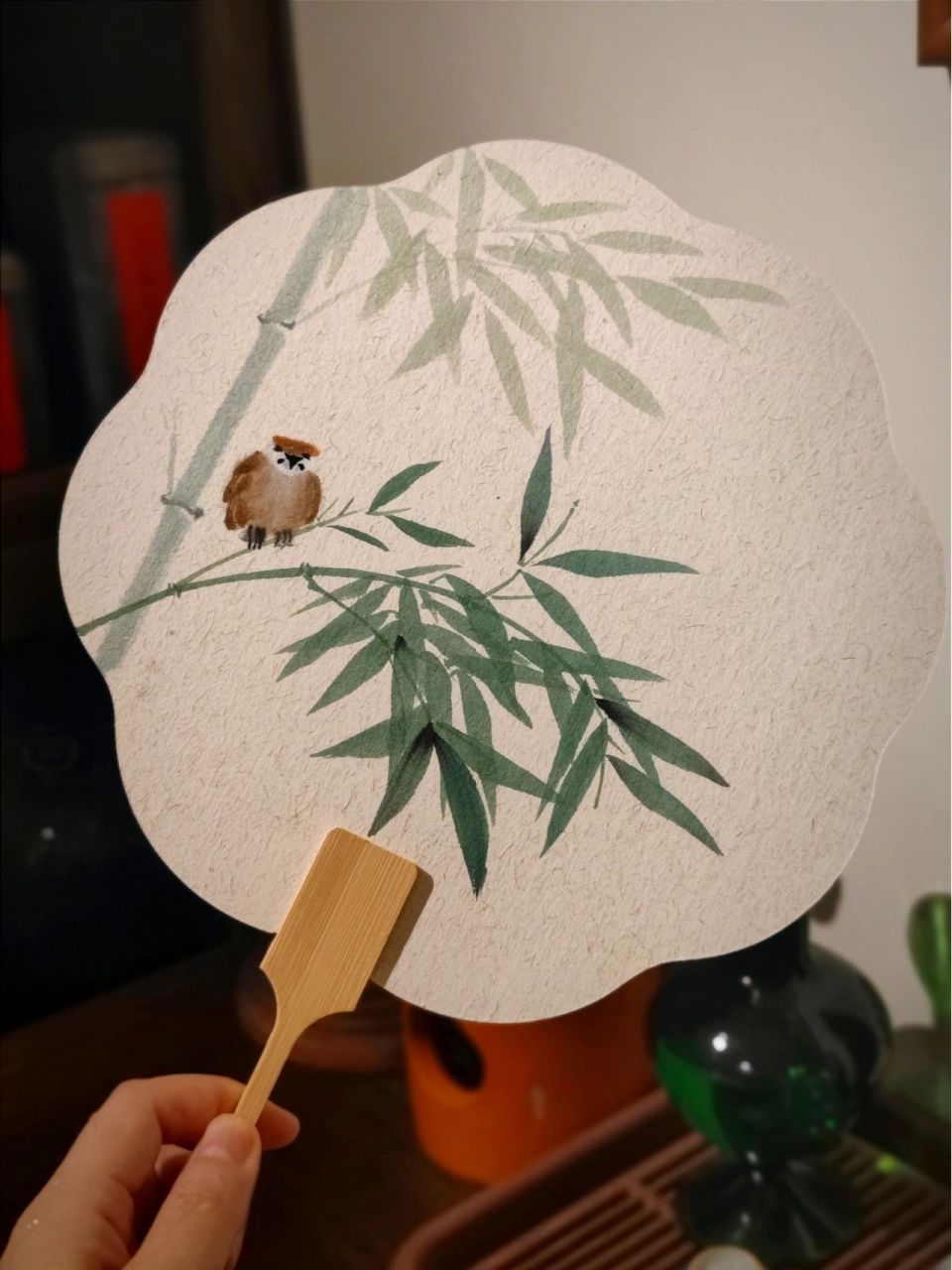 国画 写意 扇面 团扇 客订扇面日常 越来越多的朋友选择订购了拿去送