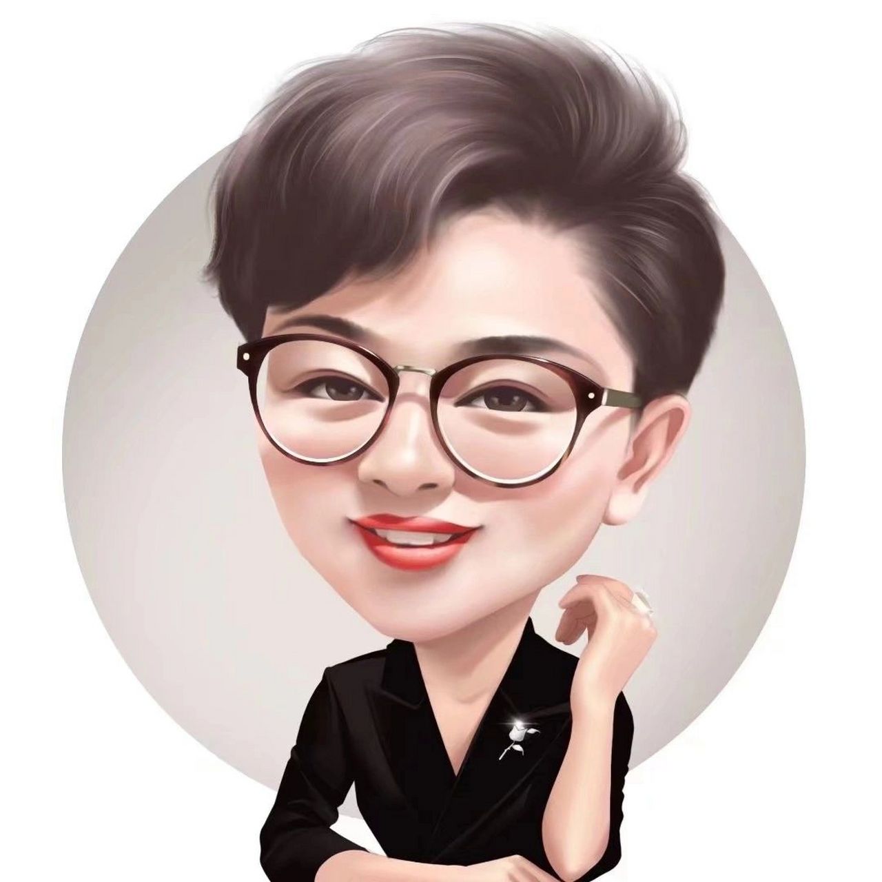 英姿飒爽的职场女强人微信头像 能代表自己职业的手绘微信头像