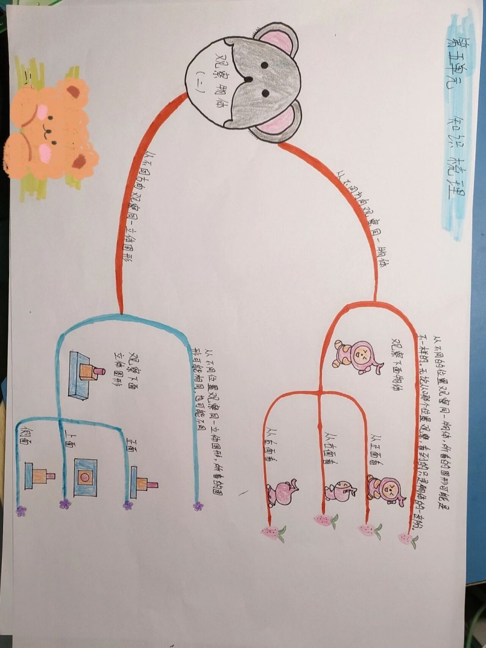 二年级数学5-7-8单元思维导图 数学广角   认识时间   观察物体