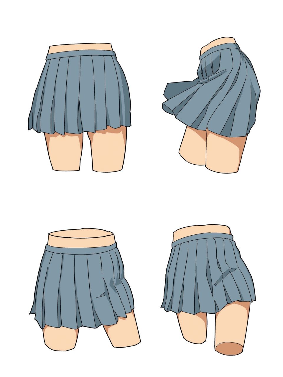 超全百褶裙画法素材合集78美到我心巴上啦!