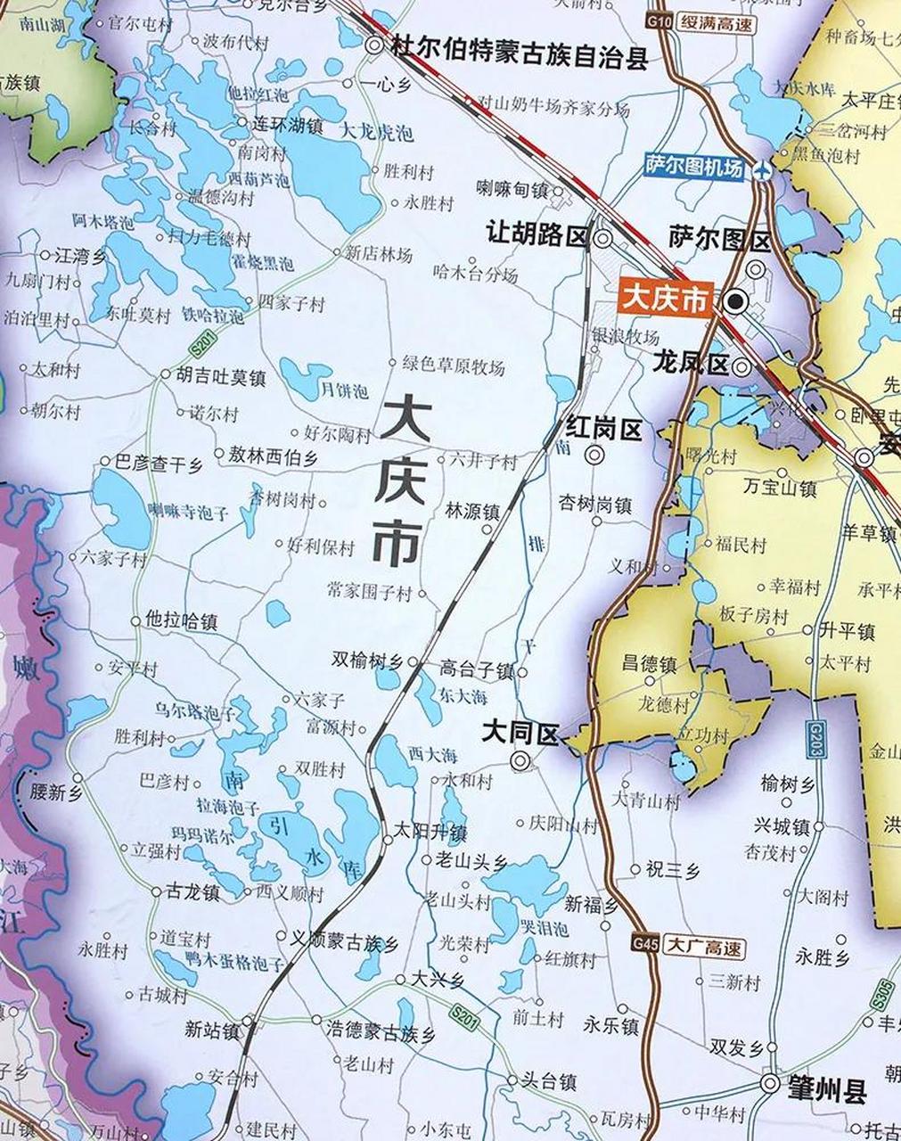 最新大庆市区地图图片