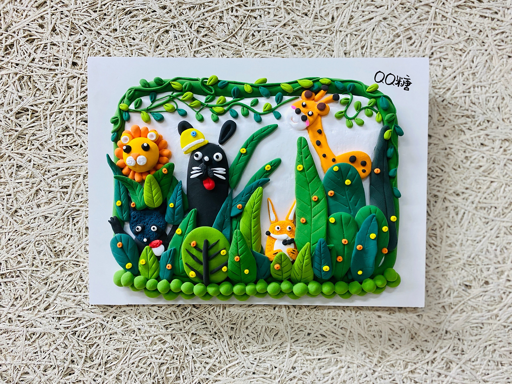 超轻粘土  动物森林   绿植 给小朋友做的一个示范 每个小朋友都可可