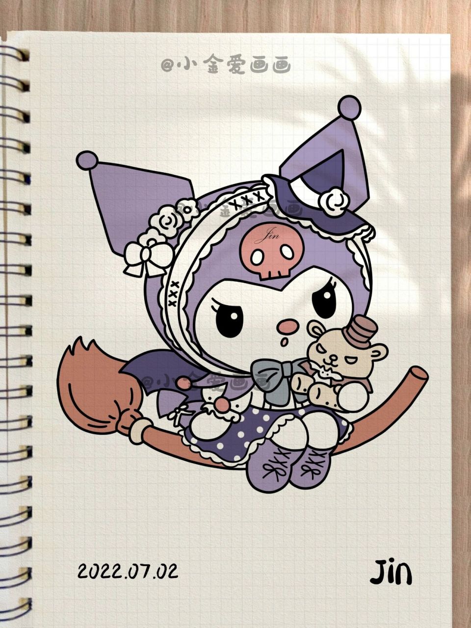 零基础手绘教程|简笔画|三丽鸥|库洛米 ★这个库洛米看着挺复杂,画