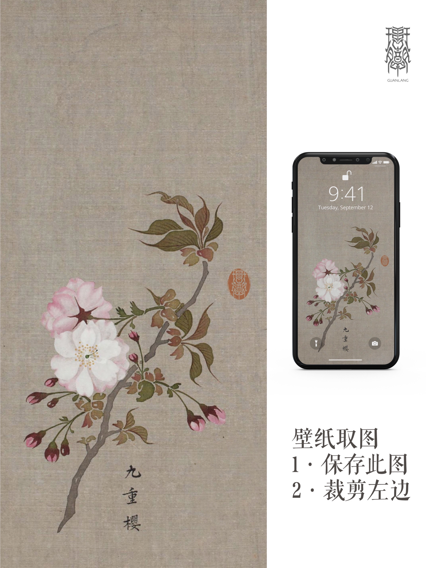 花谱|凤来寺·岚山·廊间·九重樱 今日份壁纸.