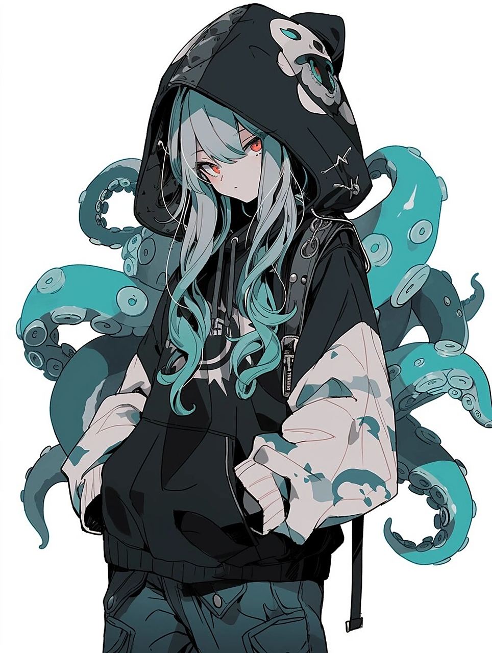 ai|一些章鱼拟人的壁纸 和今天发的人设一个系列的～喜欢可以存图