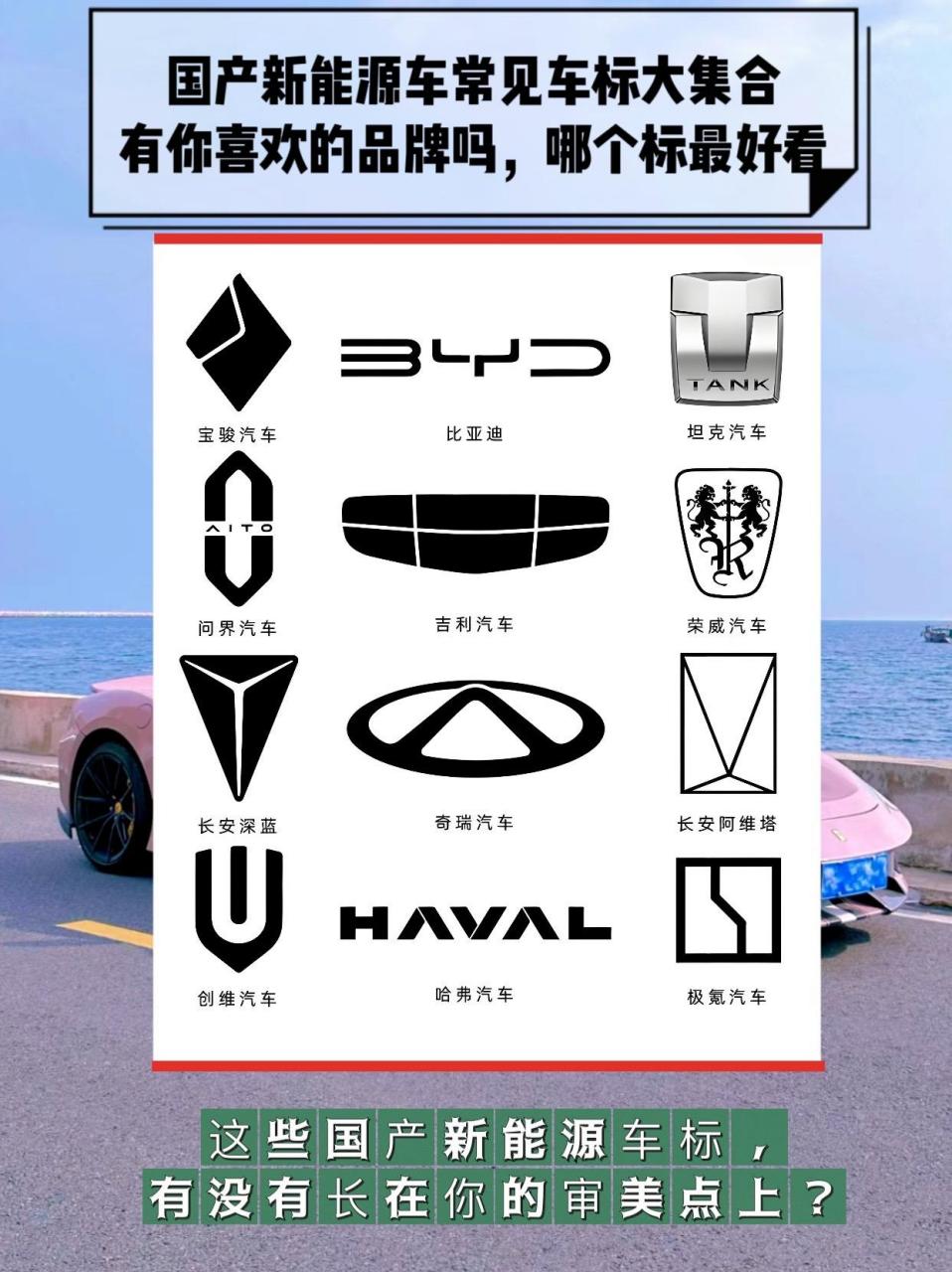 国产新能源车常见车标大集合 这些国产新能源车标,有没有长在你的审