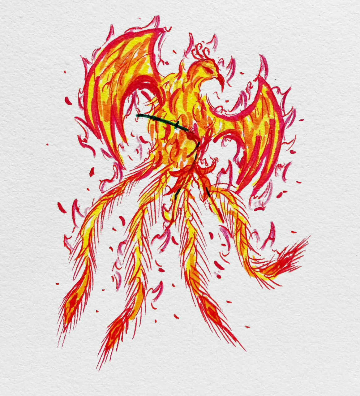 火柴人火元素技能绘画