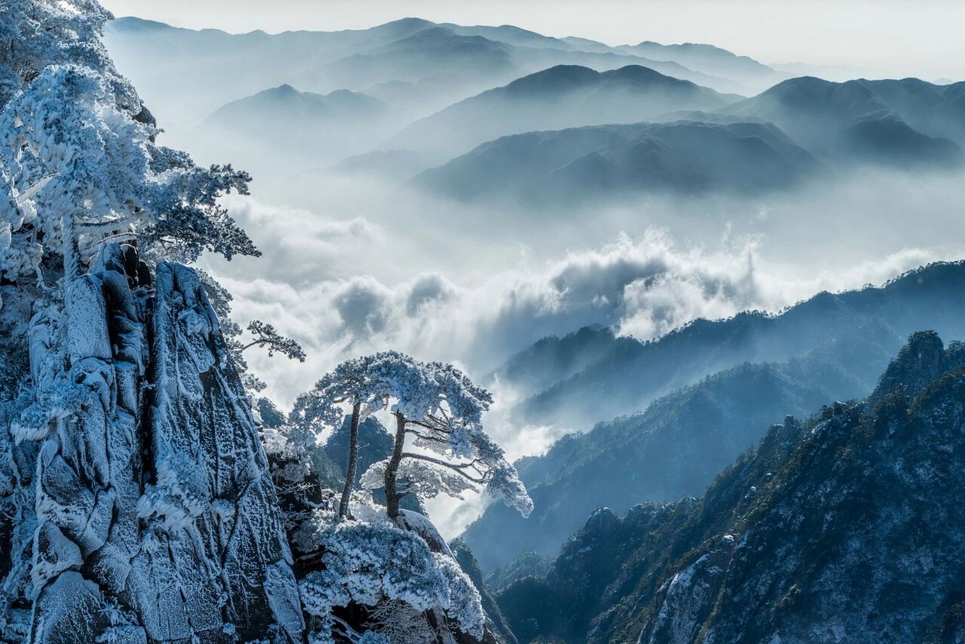 黄山三瀑图片