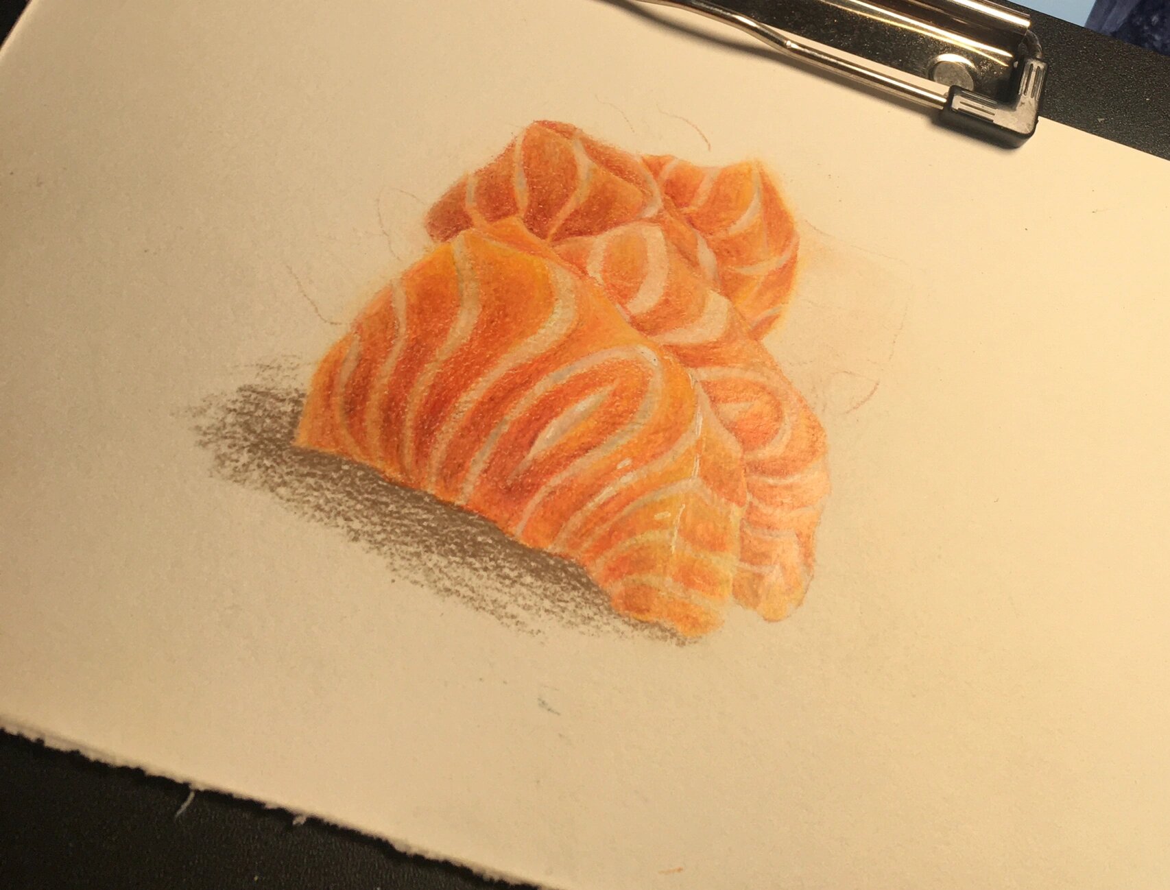 三文鱼作画步骤