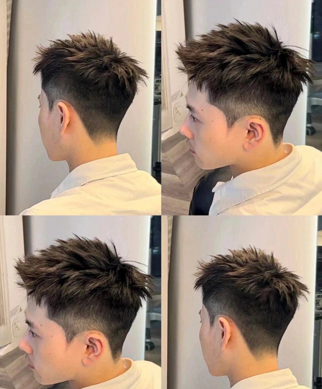 非常流行的前刺发型 ——好打理 男士的首选短发八前刺十 美式渐变