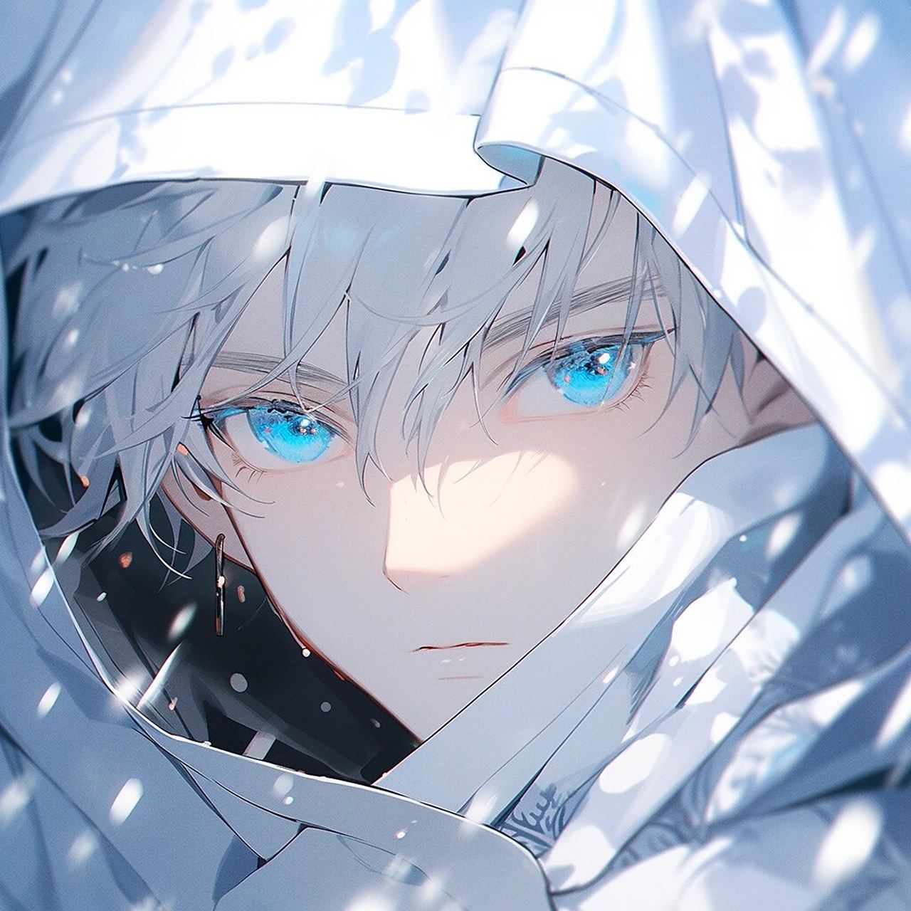 白色系 | 动漫男生头像壁纸插画素材