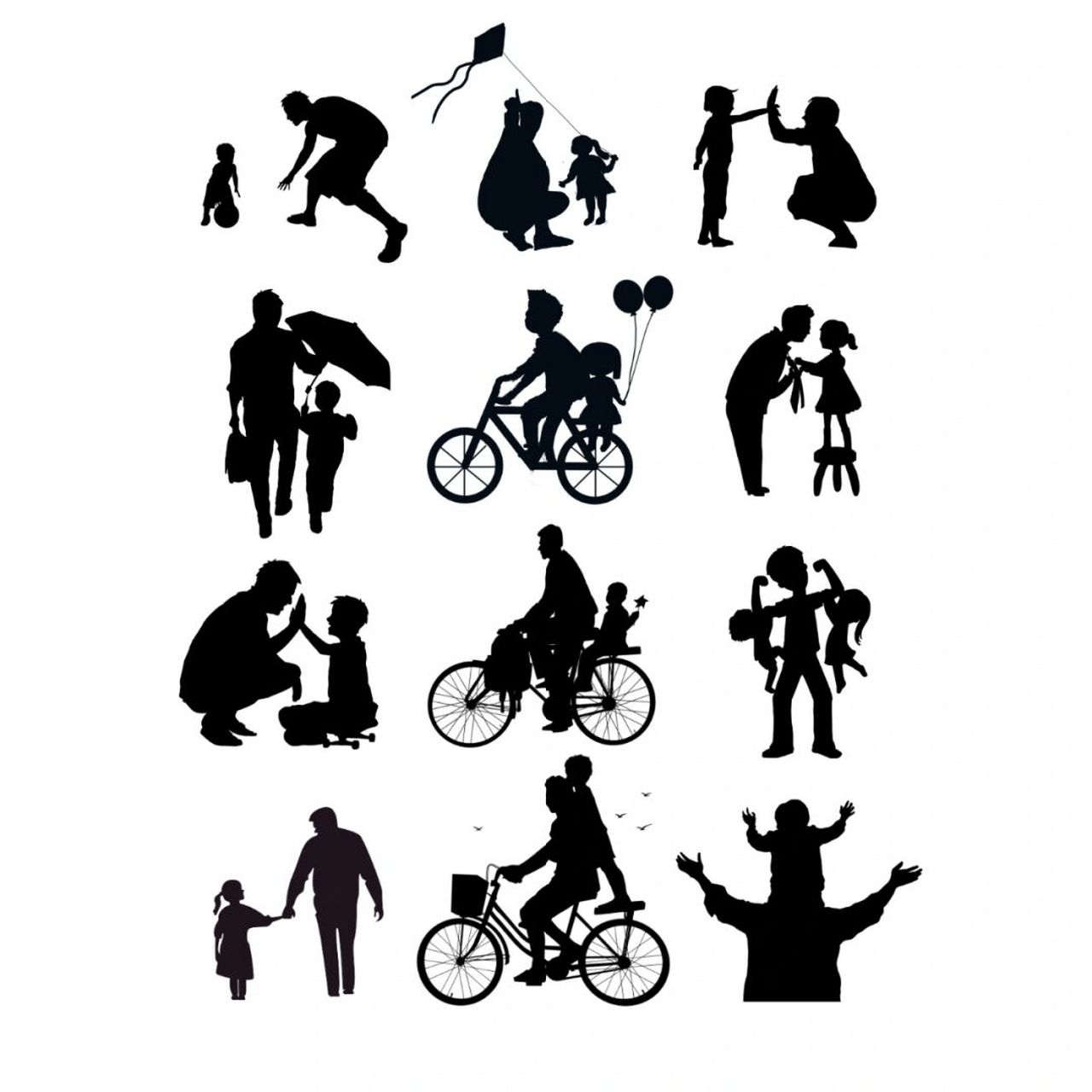 爸气十足❗高大上的父亲节剪影贴纸 大家好,我是媛媛不要圆!