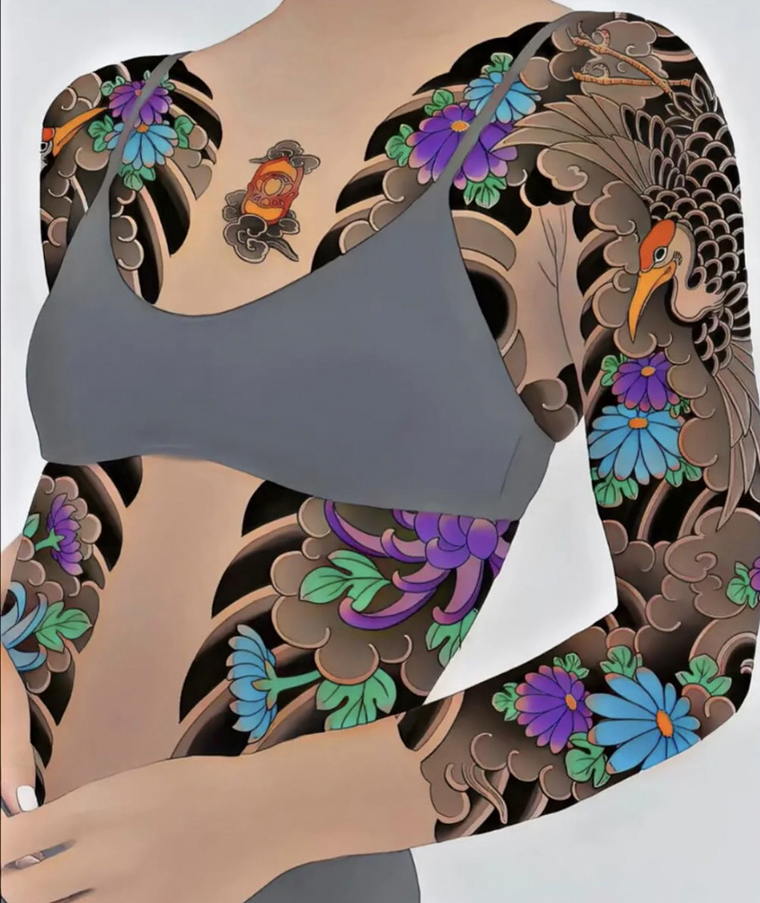 女开衫纹身 马涛刺青