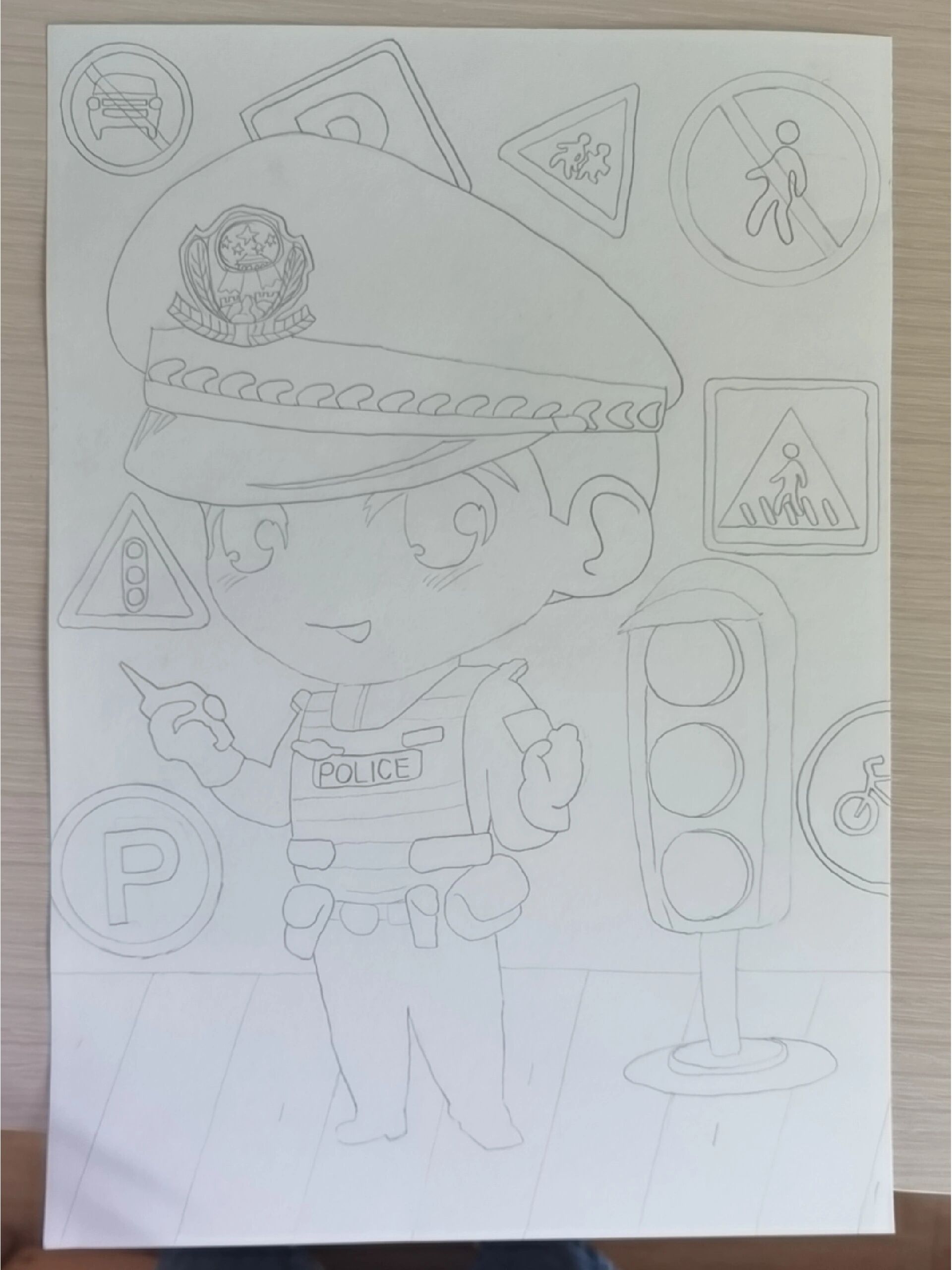 q版动漫 可敬可爱的交通警察