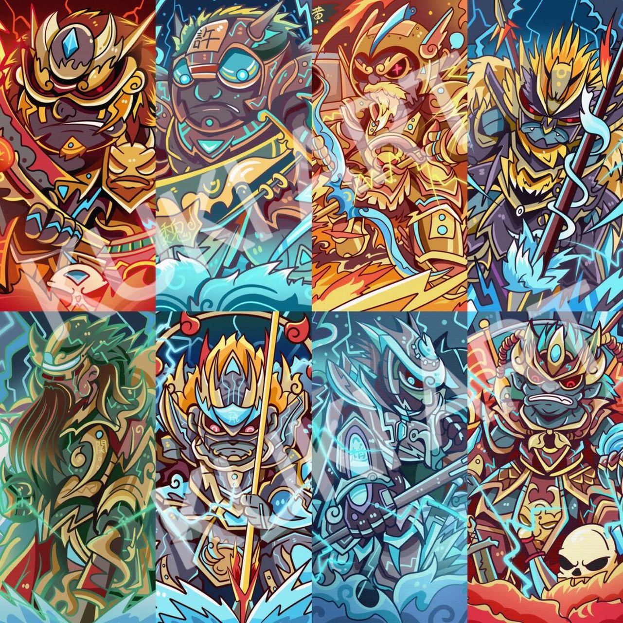 魔将三国—八大猛将 五虎上将 魏国二将 吕布#插画# #数字藏品# #约稿