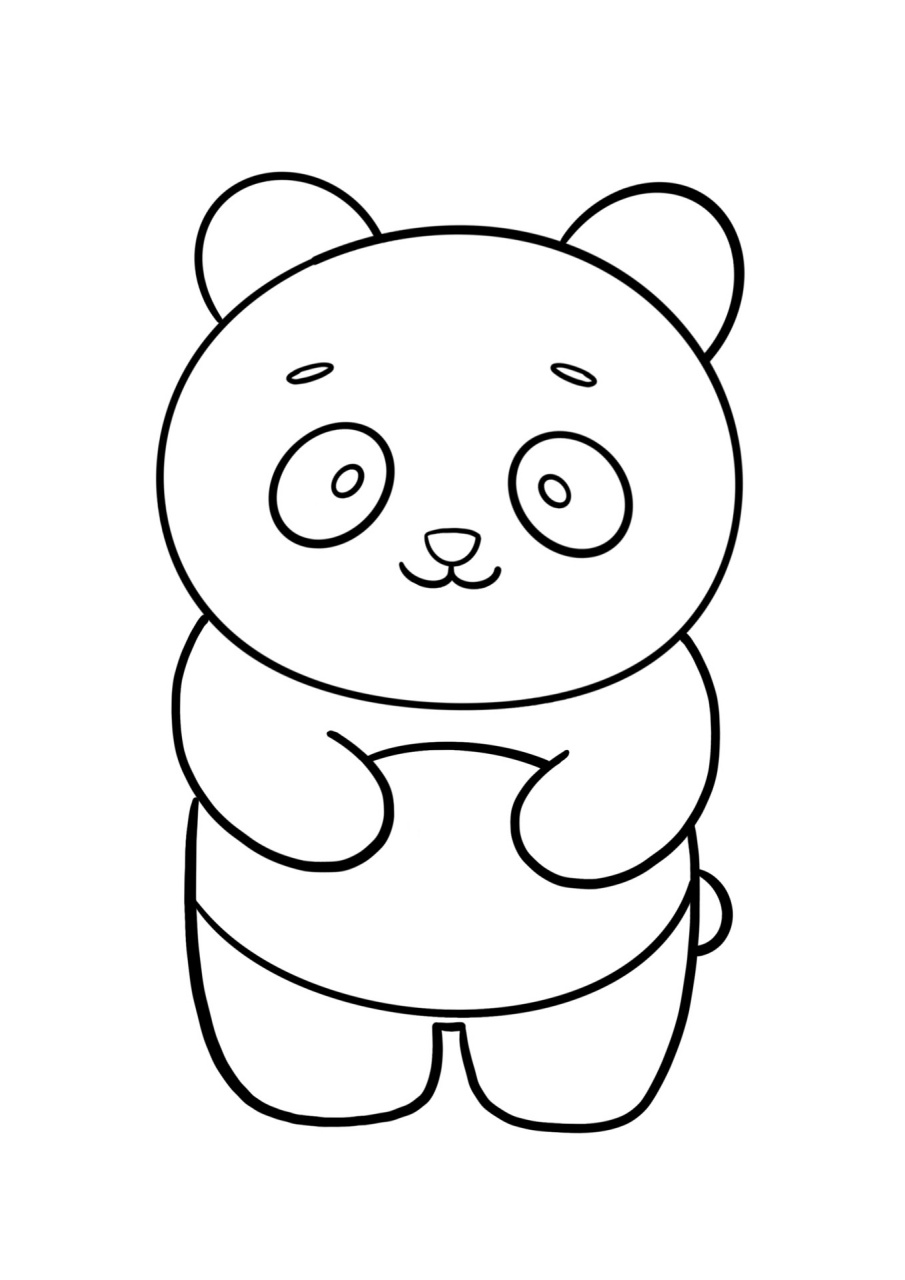 大熊猫的简笔画 全身图片