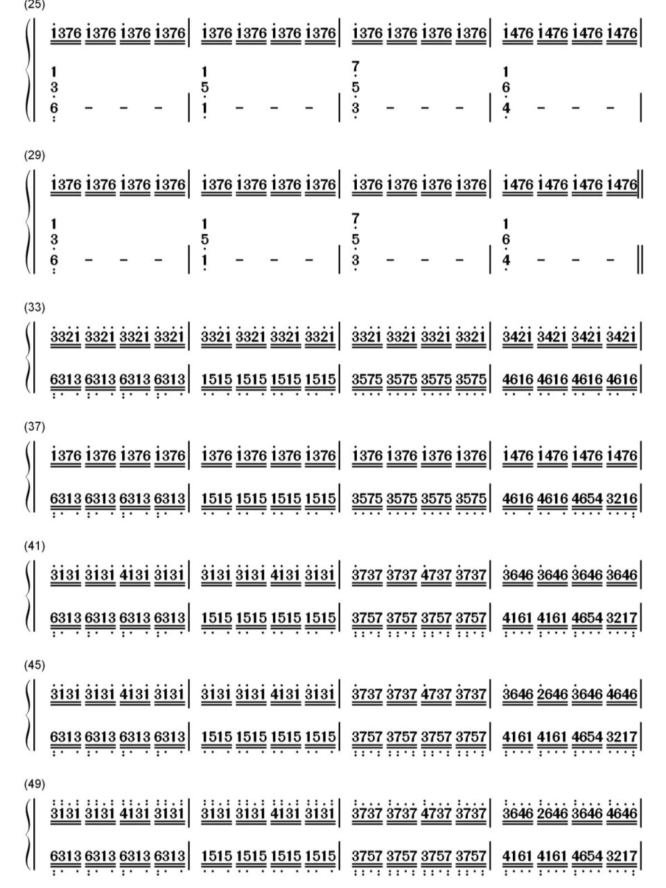 experience数字简谱图片