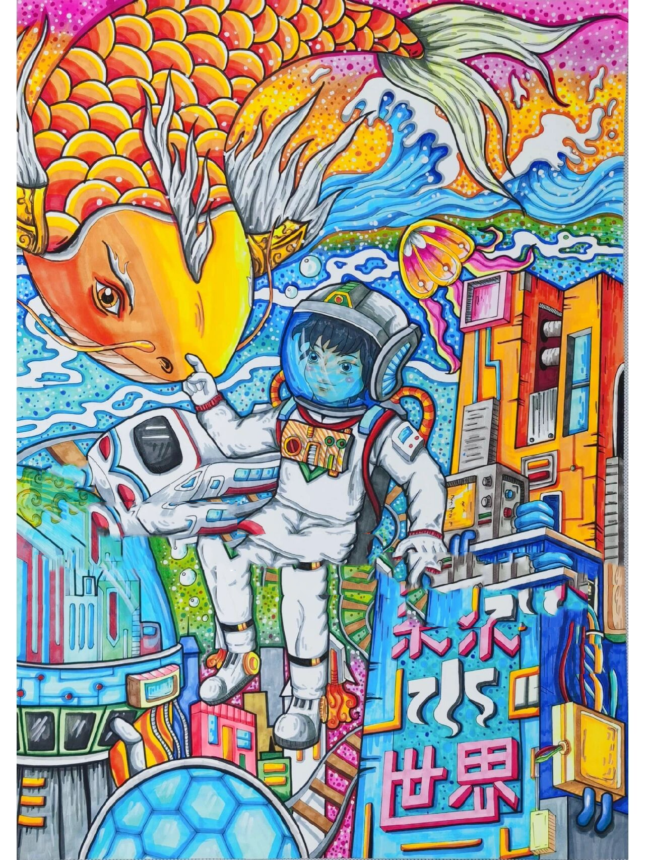科幻画|海洋净化系列|未来水世界9999