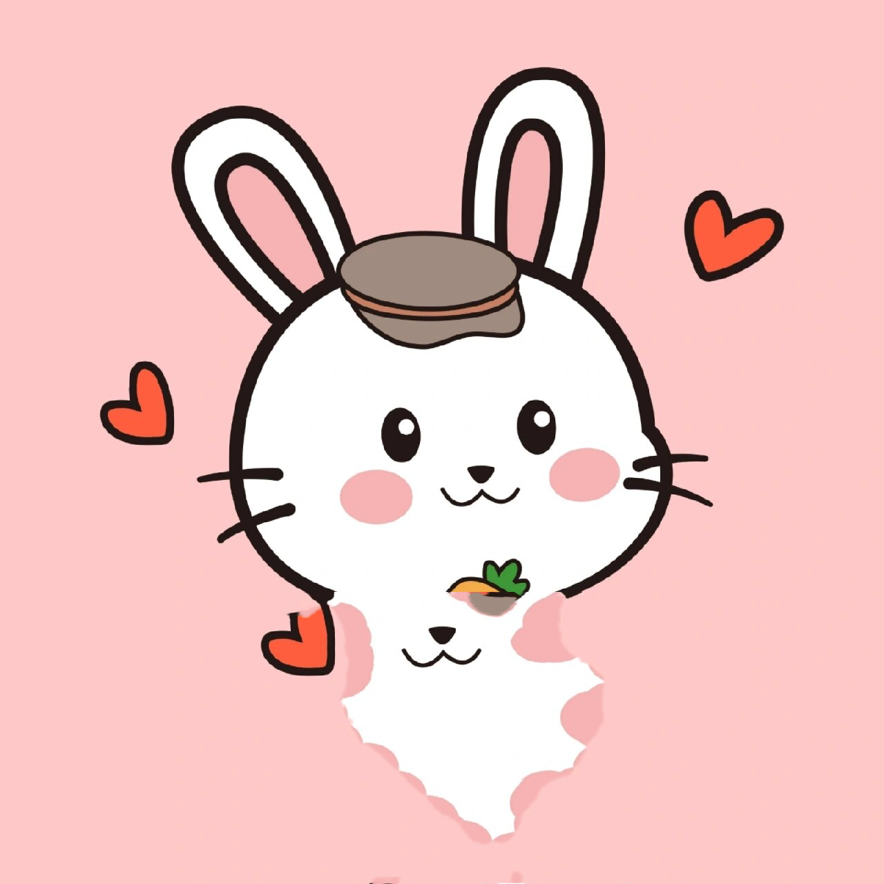 小白兔头像分享 生肖兔子 卡通兔子 苗小仙原创设计 已有版权 商用