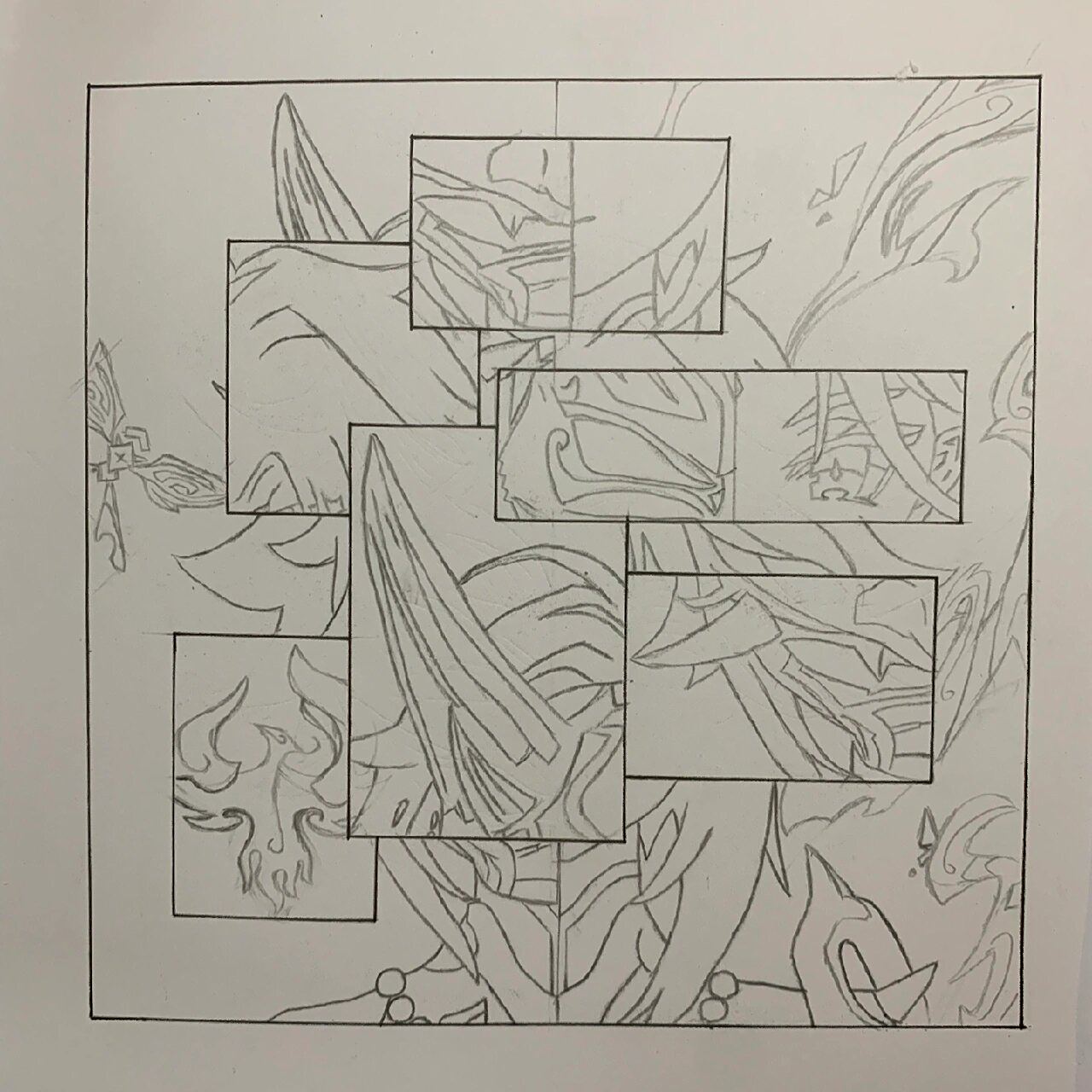 分割构成画个魈 太难啦!