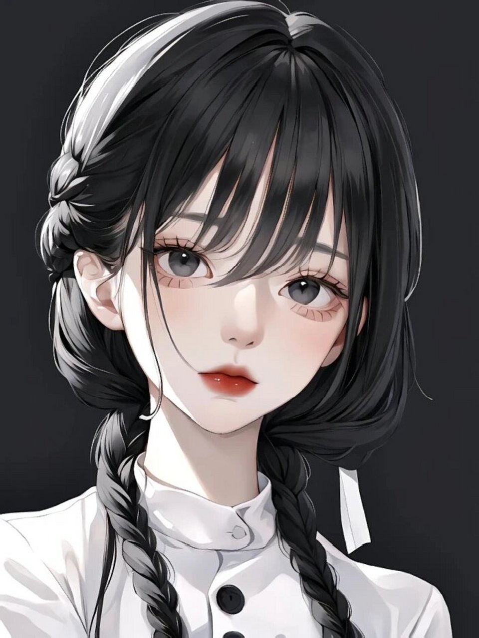 动漫女头像清冷美人插画淡雅大小姐无水印 点赞关注留个表情拿图呗么