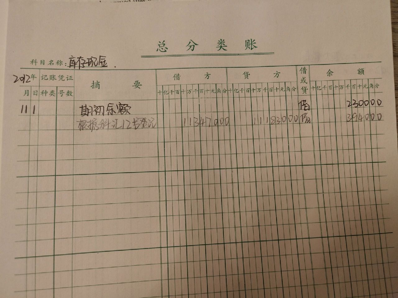 救救孩子,明天交作业了,这个总账怎么写啊