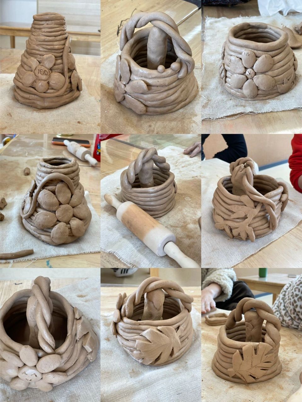 幼儿陶艺课-盘泥条