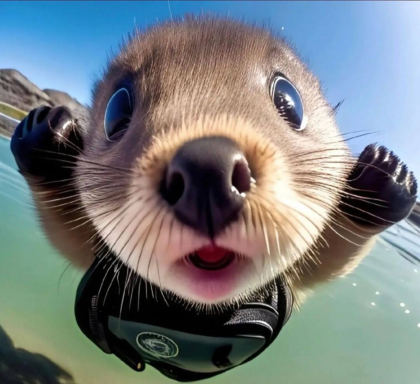 水獭宝宝头像 超可爱的水獭宝宝头像～可拿图