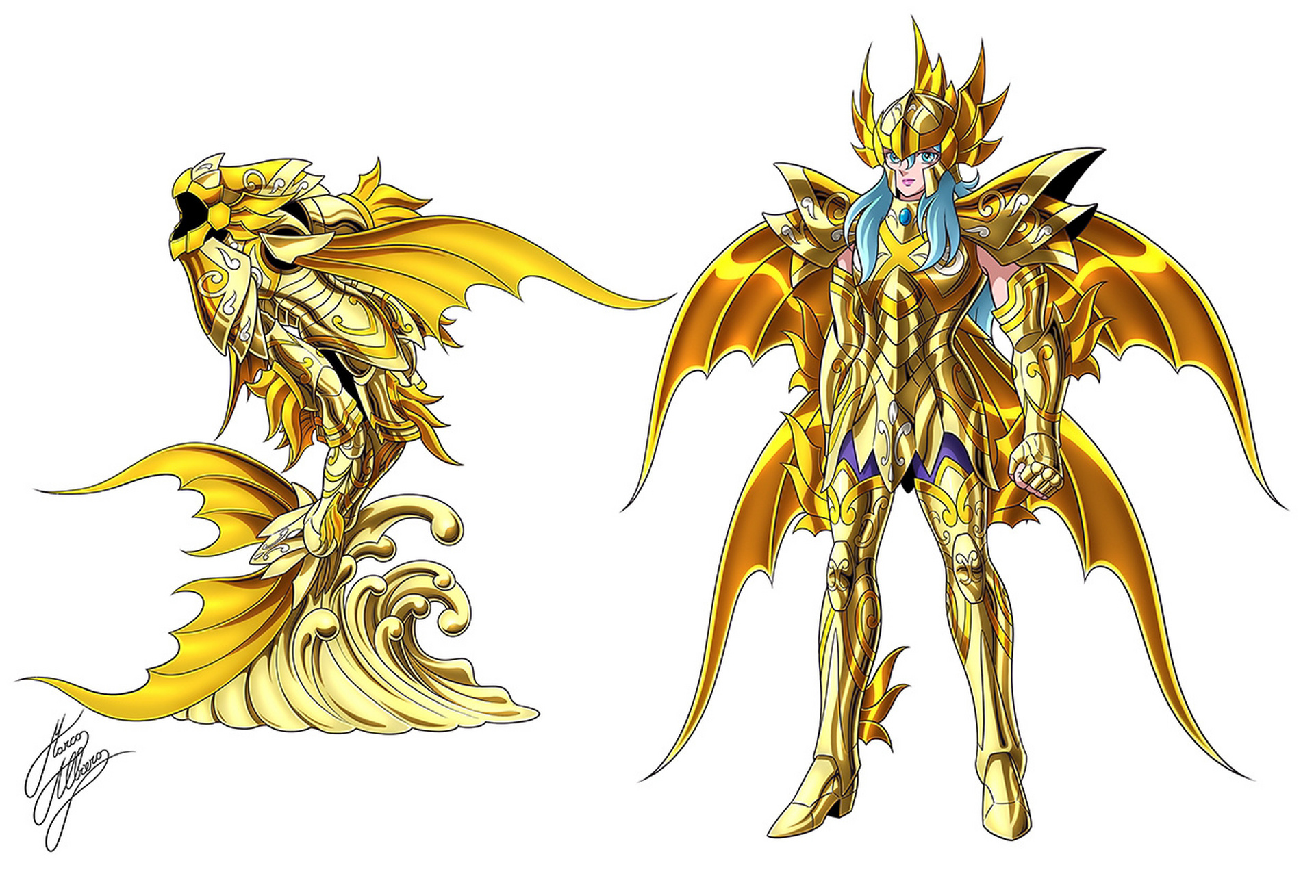 十二神黄金及其神圣衣星座形态 画师:marco albiero