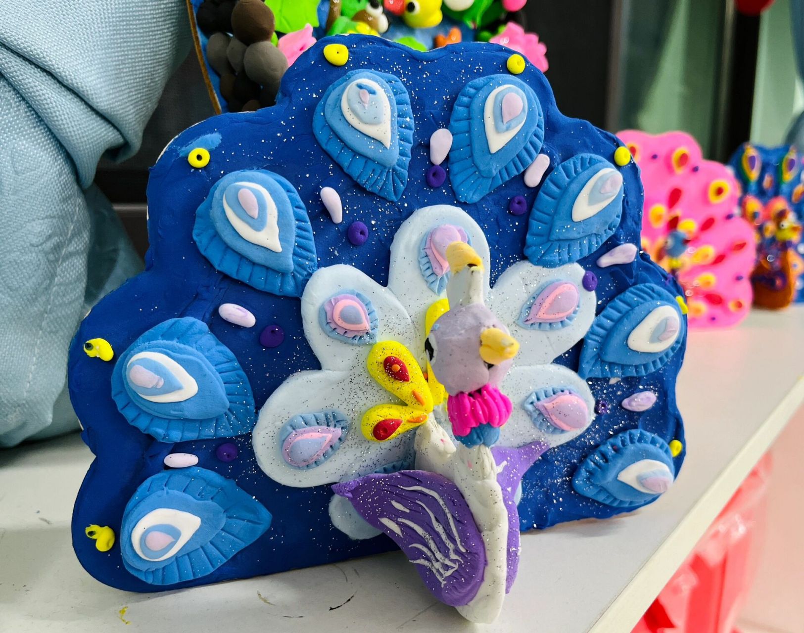 我是粘土吖——孔雀08 这么可爱,你确定不来找我捏粘土嘛