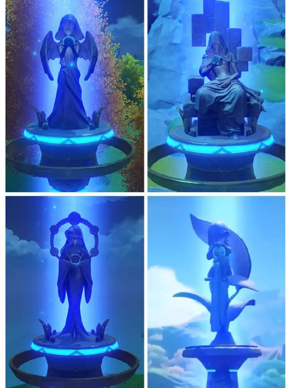 须弥的七天神像!大家觉得哪个神像最好看呢 须弥新的神像出炉啦!