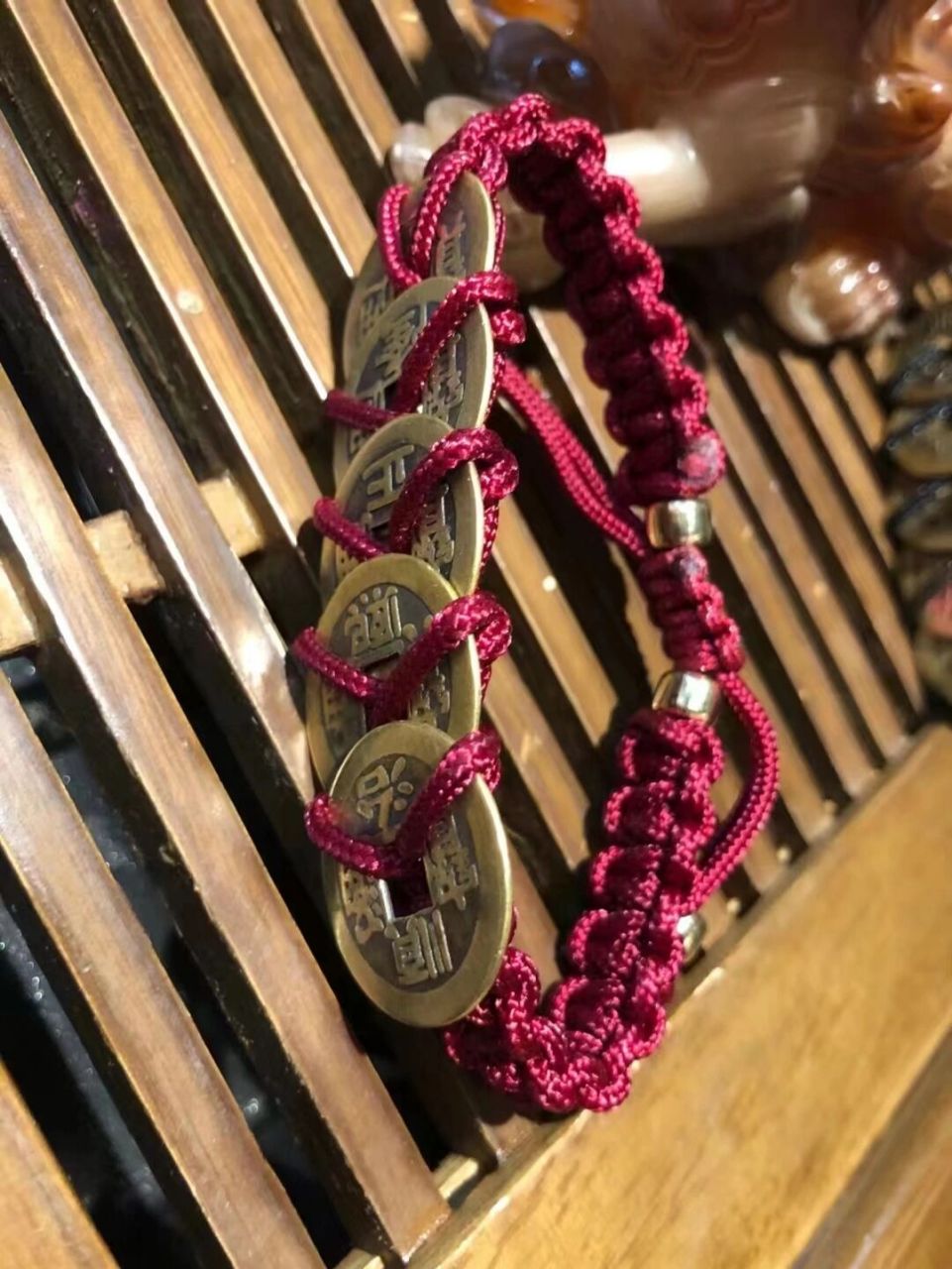 五帝钱 五行五帝钱手链 纯铜五帝钱 顺治 康熙 雍正 乾隆 嘉庆  纯铜