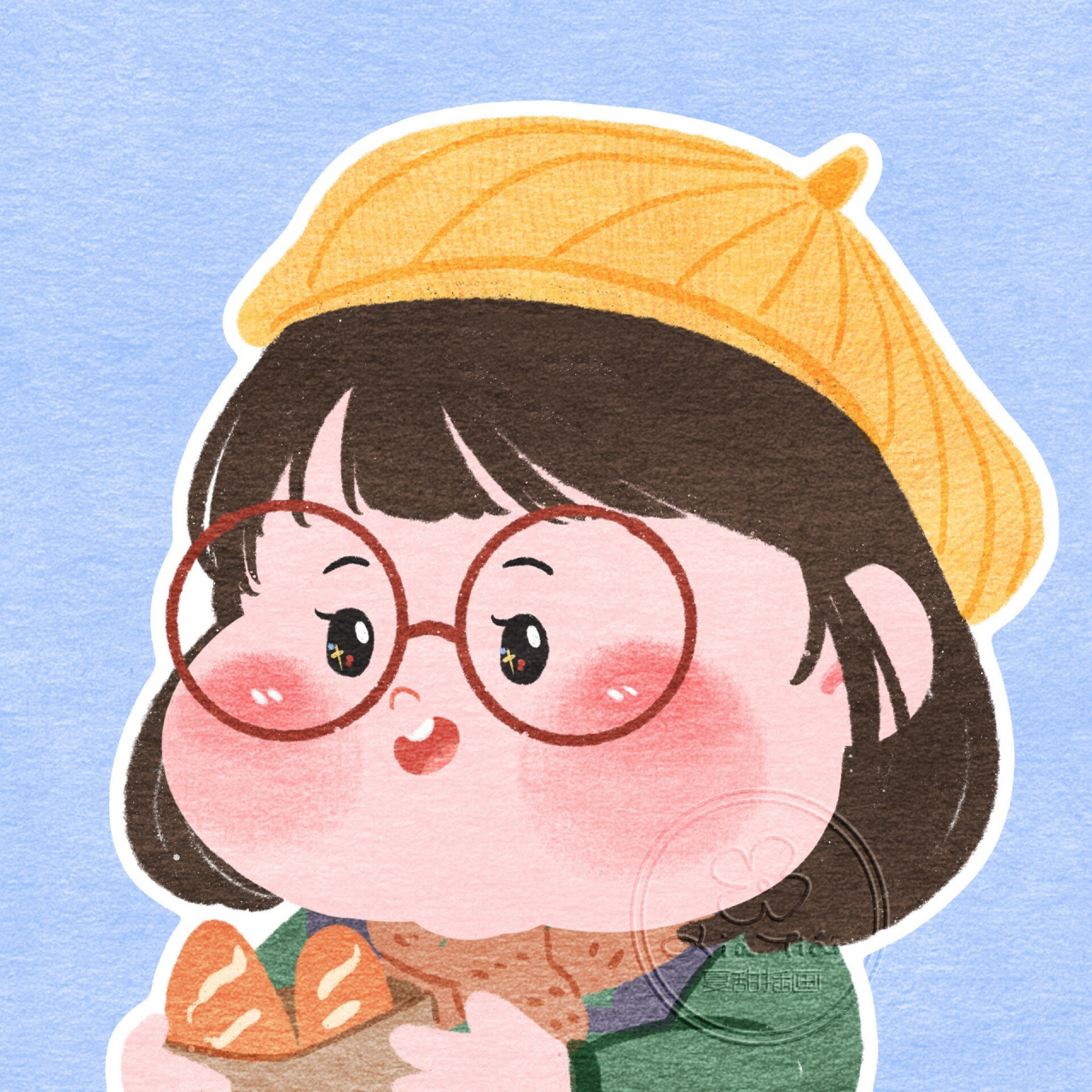 新风格超萌可爱大头像 胖嘟嘟的脸蛋儿,果冻腮红,qq弹弹忍不住想捏捏.