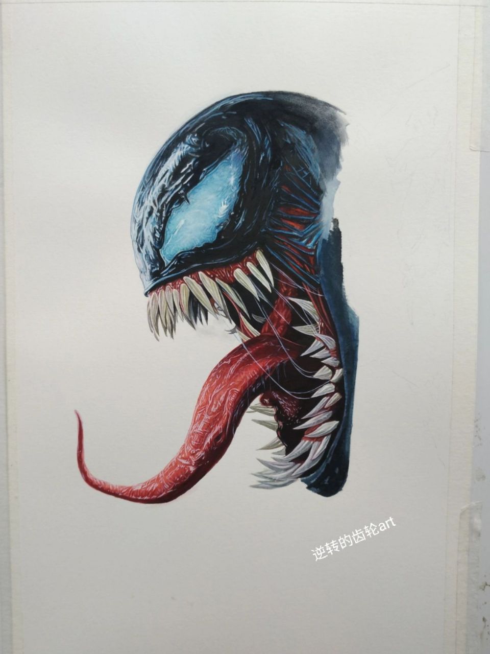 工具:辉柏嘉水溶性彩铅48色,马利水粉颜料72色,康颂水彩纸.