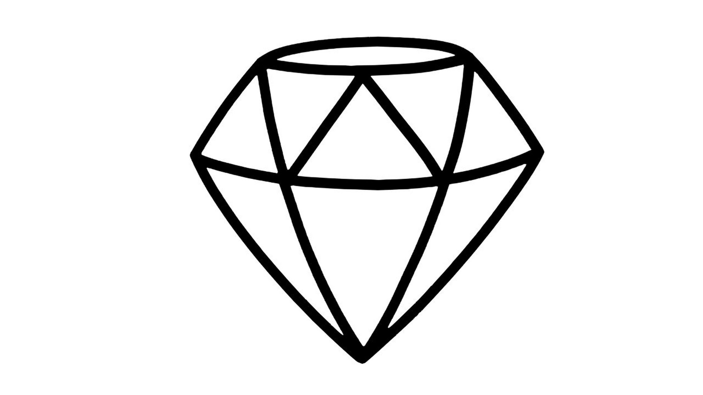 钻石怎么画简笔画简单图片