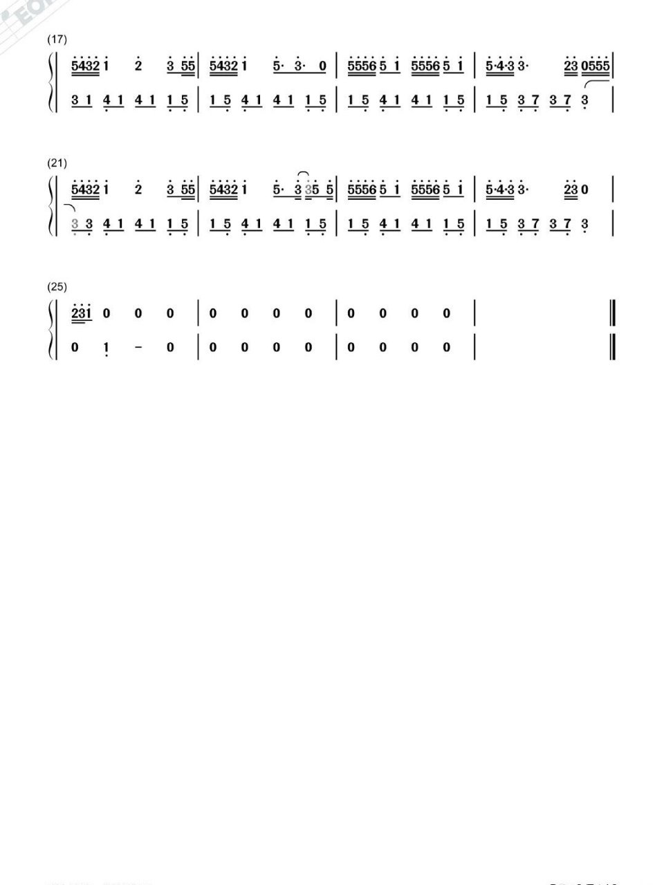 蜂鸟贺峻霖简谱数字图片